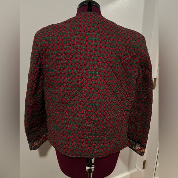Vera Bradley Vintage Quilted Jacket 1995 Holiday collection. - Picture 3 of 4